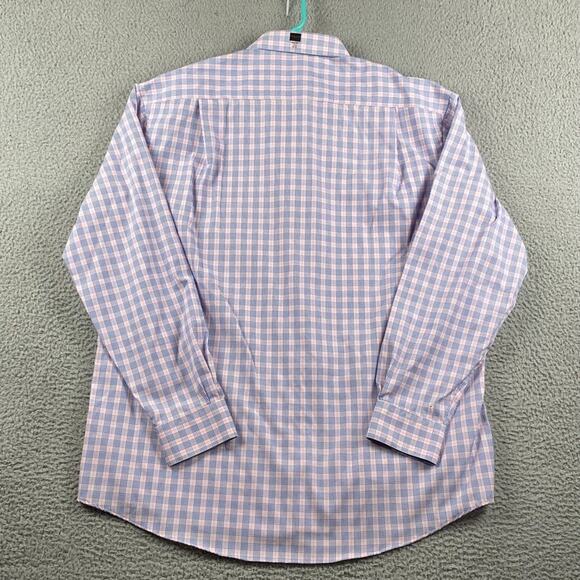 Pronto Uomo Non-Iron Slim Fit Button Dress Shirt Men's 18.5 36/37 XLT Plaid New - Picture 12 of 12